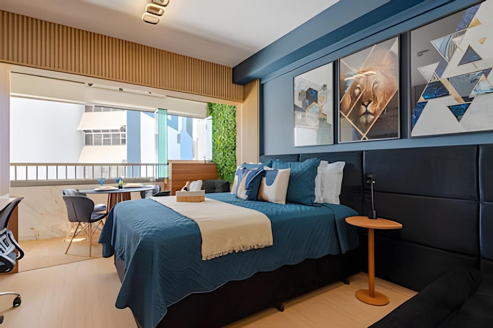 Căn hộ Pinheiros I Faria Lima, Apto Studio, 50m Metro, Piscina, Wi-fi *
