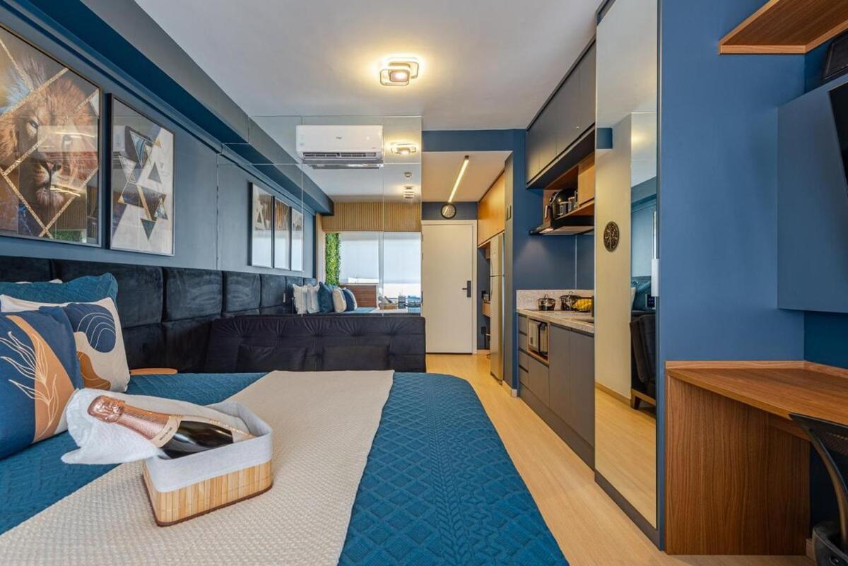 Căn hộ Pinheiros I Faria Lima, Apto Studio, 50m Metro, Piscina, Wi-fi *
