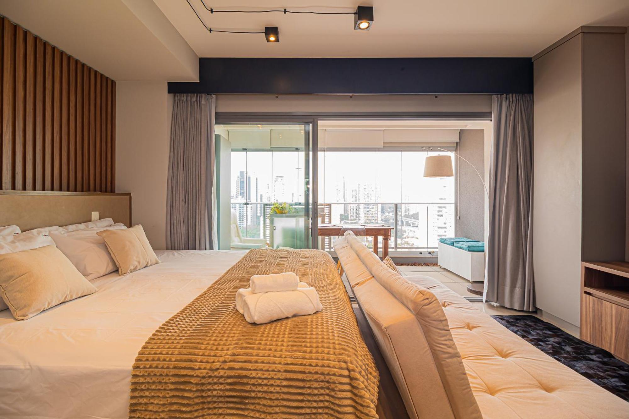Nude Stay Habitarte Brooklin - Varandao Com Vista Incrivel - Piscina Sauna E Academia - Ate 3 Pessoas