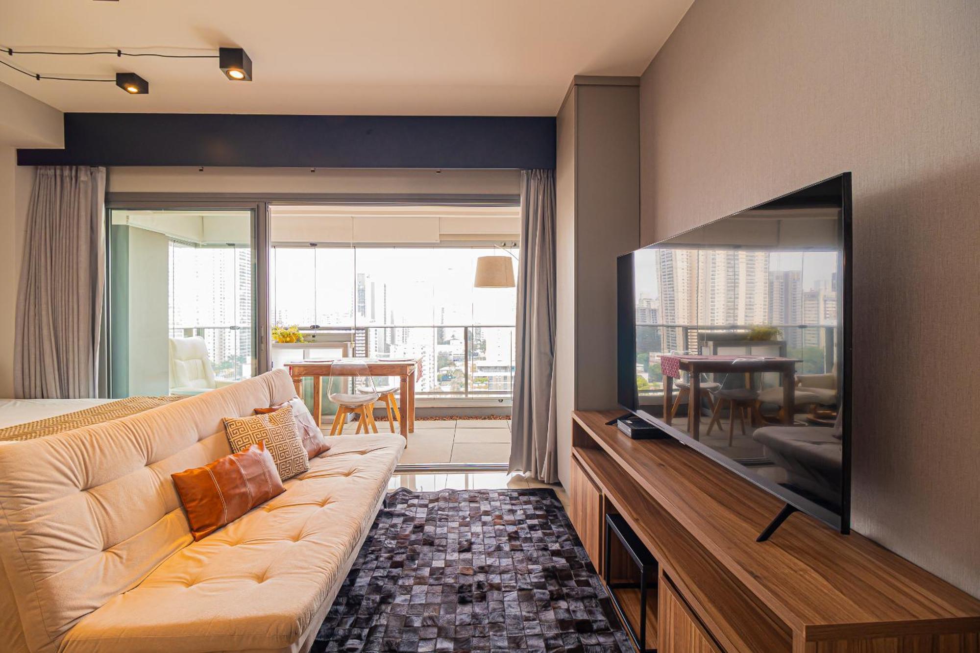 Apartemen Nude Stay Habitarte Brooklin - Varandao Com Vista Incrivel - Piscina Sauna E Academia - Ate 3 Pessoas *