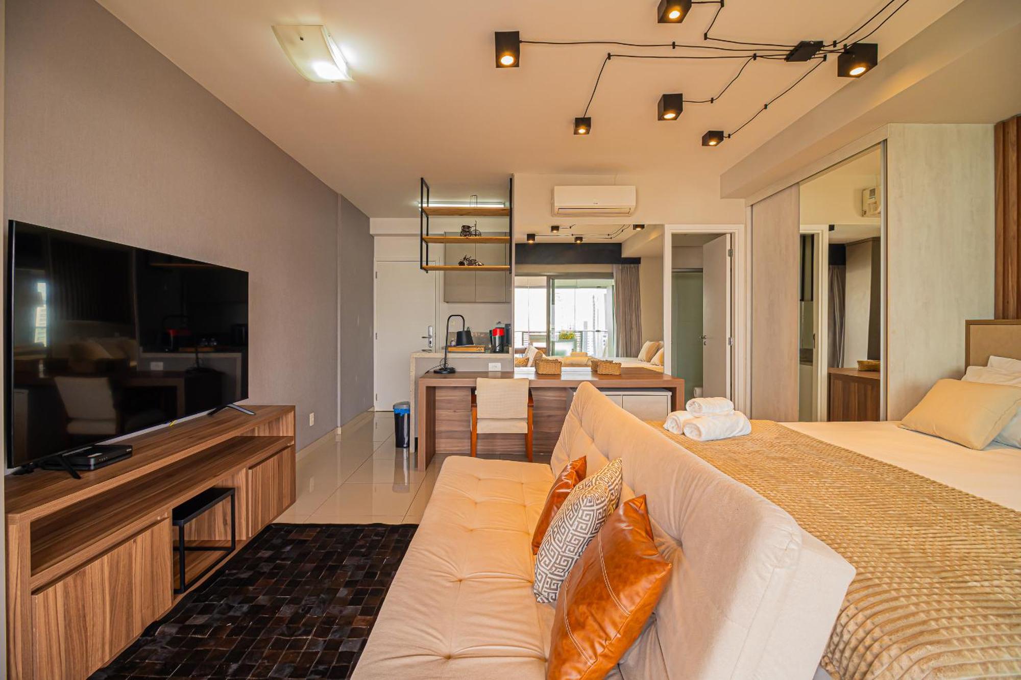Apartemen Nude Stay Habitarte Brooklin - Varandao Com Vista Incrivel - Piscina Sauna E Academia - Ate 3 Pessoas